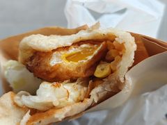 -小红车炸蛋葱油饼