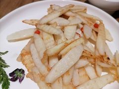 山药炒松茸-将相和·海鲜蒸饺大连菜