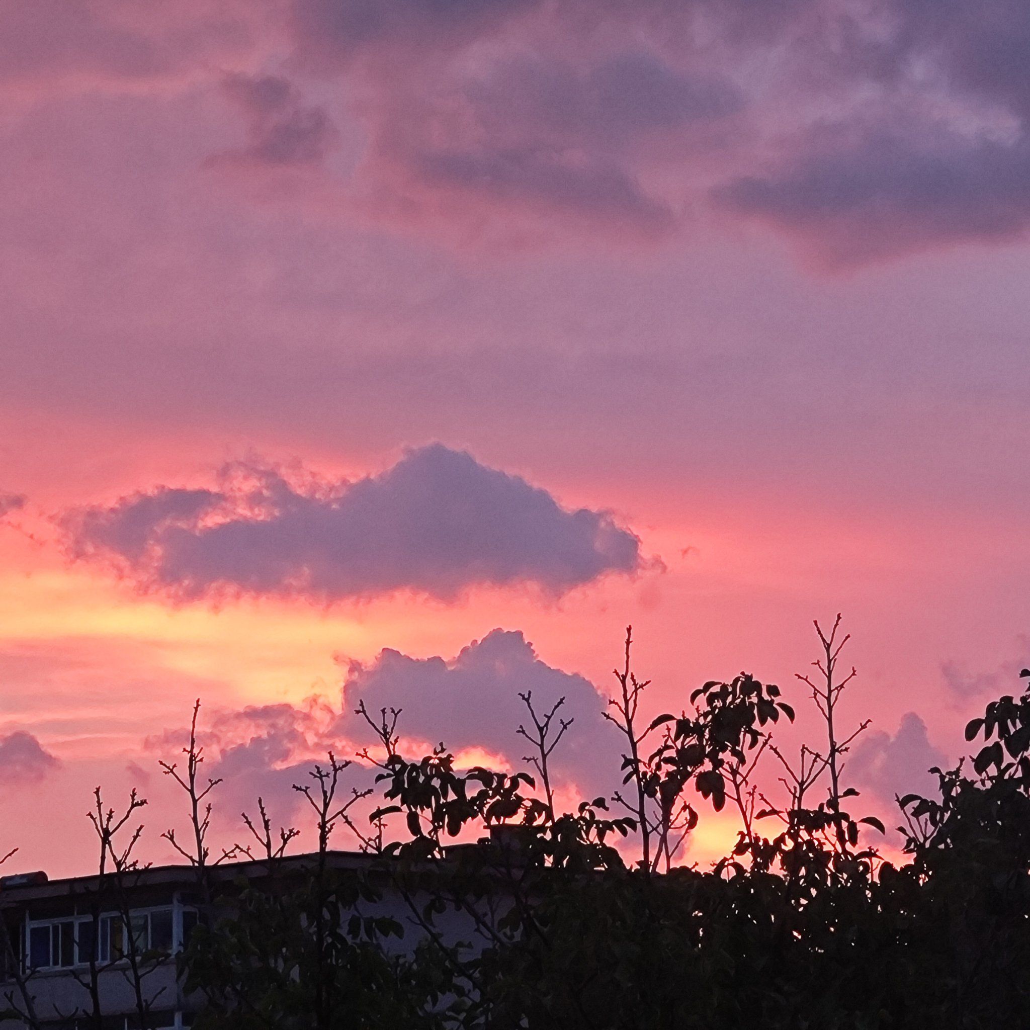 傍晚的天空色彩斑斓