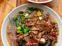 肝腰合炒-豆腐脑花