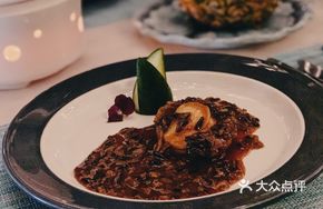 Braised Sea Cucumber with Oatmeal in Abalone Sauce