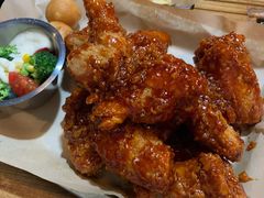 甜辣有骨炸鸡-包装马车·韩国料理·포장마차