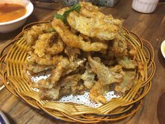 椒盐蘑菇-海荣锅贴馆(五味十字店)