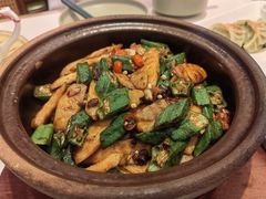 豆酱秋葵炒山药-南拳十三姨·潮汕砂锅粥·粤菜(西单大悦城店)