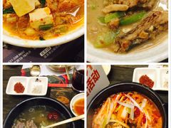 大酱汤火锅，纳豆明太鱼青国酱火锅，王牛排汤，辣牛肉汤-朴大人炭烤·韩国料理(奥帆中心海尔洲际店)