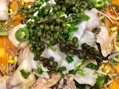 韭椒鲈鱼-大眼锅贴水饺(河东店)