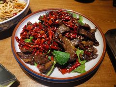 薄荷炒牛干巴-福照楼汽锅鸡·云南特色菜(万达广场店)