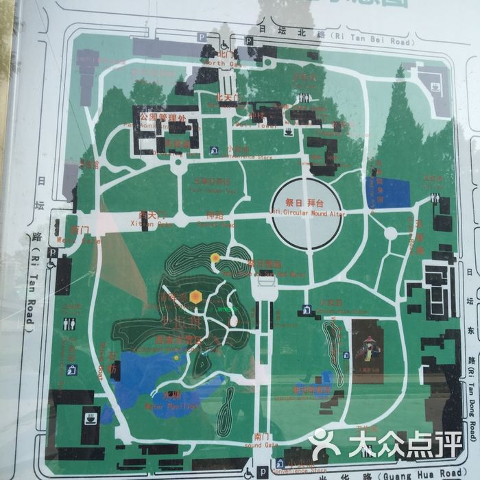 日坛公园平面图图片
