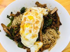 青椒干子肉丝干拌面-高邮面馆(明瓦廊店)