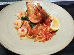 香烤大虾番茄菠菜意面-MIKAKU(万达广场上海宝山店)