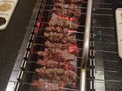 牛肉串-長壹旋转烤吧 农家鸡火锅