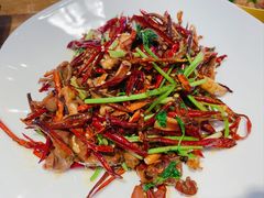 辣炒鸡胗鱿鱼-撒郎嘿·朝鲜民俗餐馆