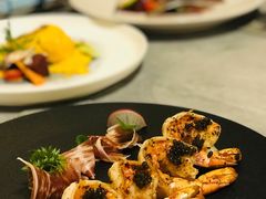 九节虾配西班牙火腿-岸芷汀兰·法餐牛排