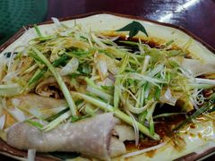 白切鸡的大葱酱油-隆都四季香饭店(碧海路店)