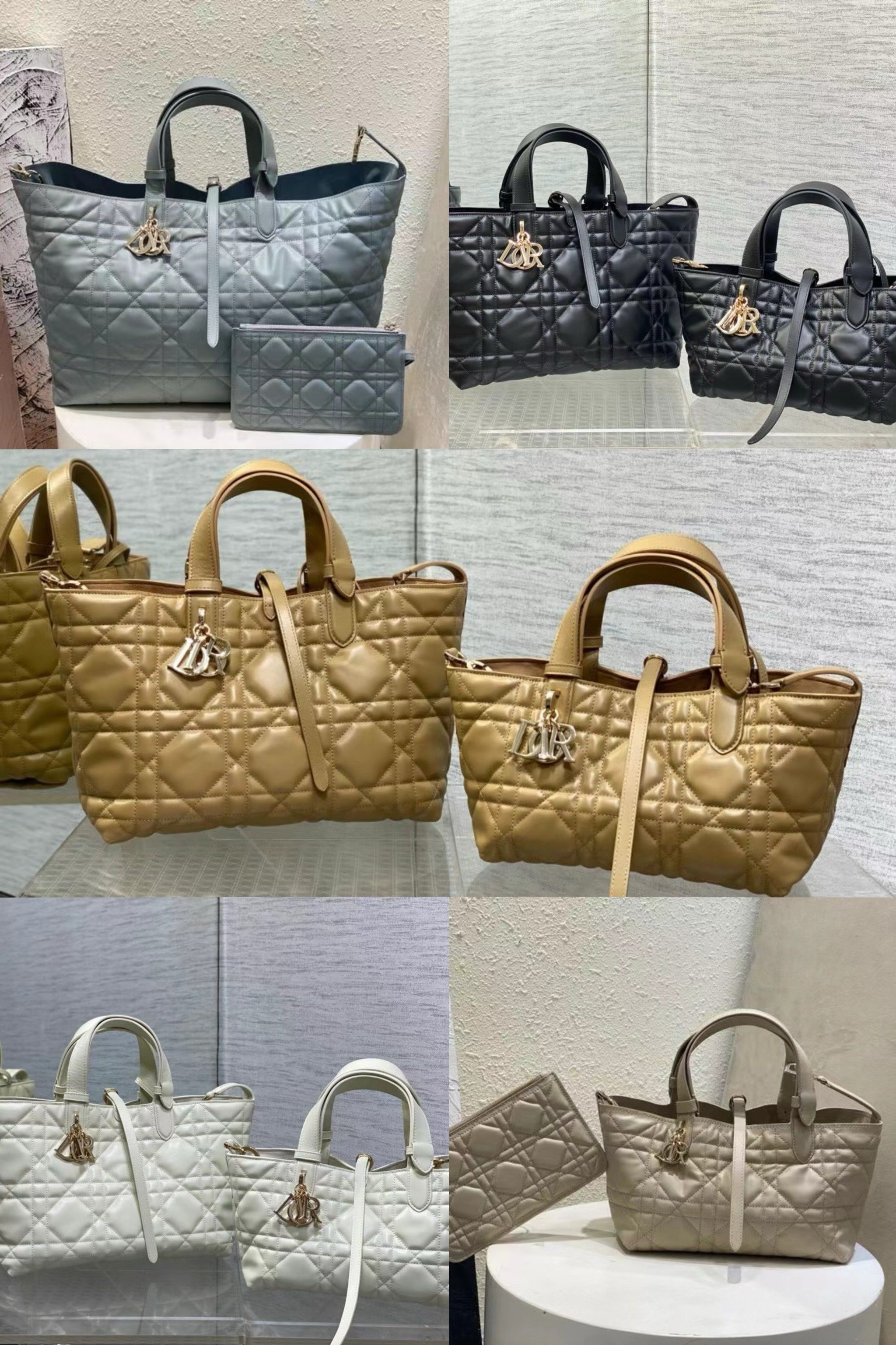dior toujours 迪奥 精彩秋冬超大格纹女士手提包