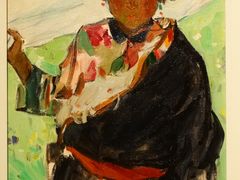 宋贤珍·油画《帐篷里的女孩》-上海油画雕塑院