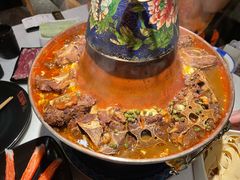 羊蝎子锅（红汤）-红盔甲·小龙虾(天钥桥店)