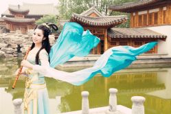 点击看大图 水袖-九月鹰飞汉服摄影工作室