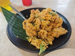 咸蛋黄软壳蟹-大树下海鲜饭店