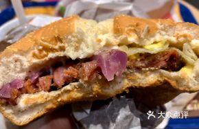 Double German Roast Pork Shank Burger