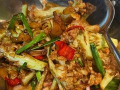 酱肉炒有机花菜-老阿爸鲜鱼土菜(昆山花桥店)