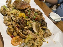 手抓海鲜荟-东来菜馆•手抓海鲜家常菜•海鲜锅贴(鸽子窝店)