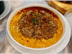 海鸭蛋蒸马蹄肉饼-七叔家宴家常广西菜(明秀东路店)