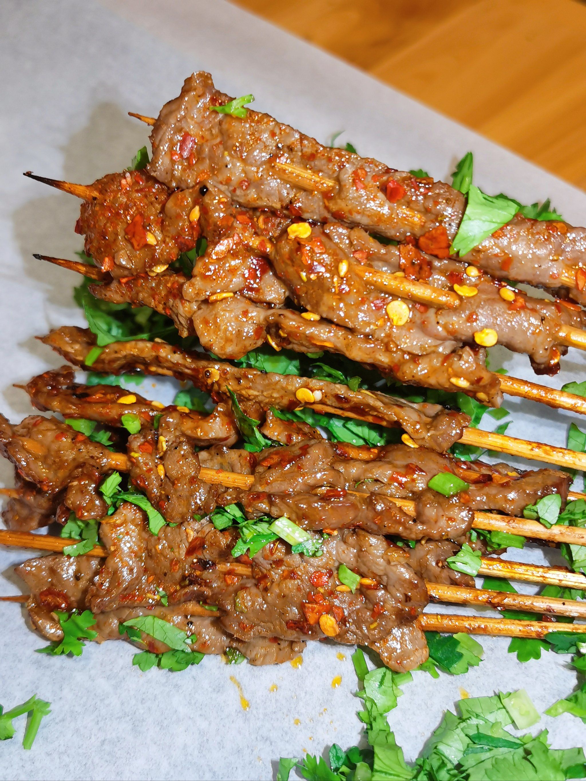 这份牛肉串就已经很可了