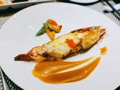 明虾佐蜂蜜芥末酱-禾牧铁板创意料理(姑嫂树路店)