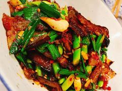 大蒜炒腊牛肉-农耕记·湖南土菜(科技园店)