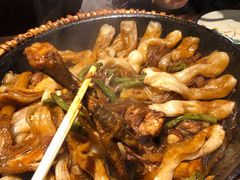 大公鸡粘卷子-华盛园卷子王农家菜水库鱼