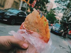 -小红车炸蛋葱油饼