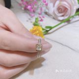 不一样的公主方钻戒💍