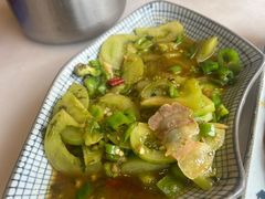 青番茄炒咸肉-陈先进鱼馆·地道农家菜(湖墅南路店)