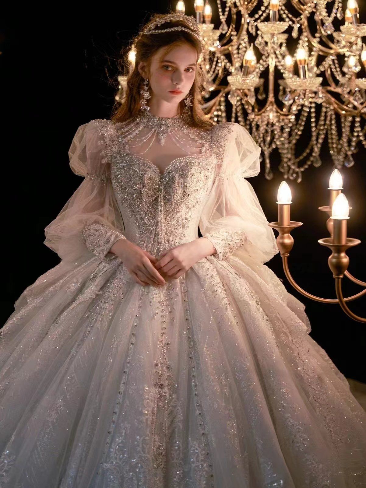 璀璨又夺目城堡公主的奢华宫廷婚纱🌸