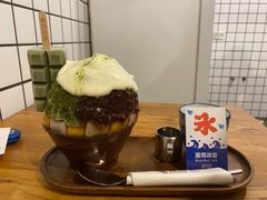 抹茶生乳かき氷-WONDER ICE 萬得冰田(建設路总店)
