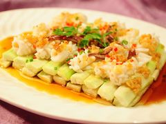 蒜茸丝瓜蒸鲜鱿-岳阳格兰云天大酒店太极名厨中餐厅