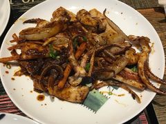 香辣铁板鱿鱼-大成铁板烧•板前(复古餐厅石老人店)