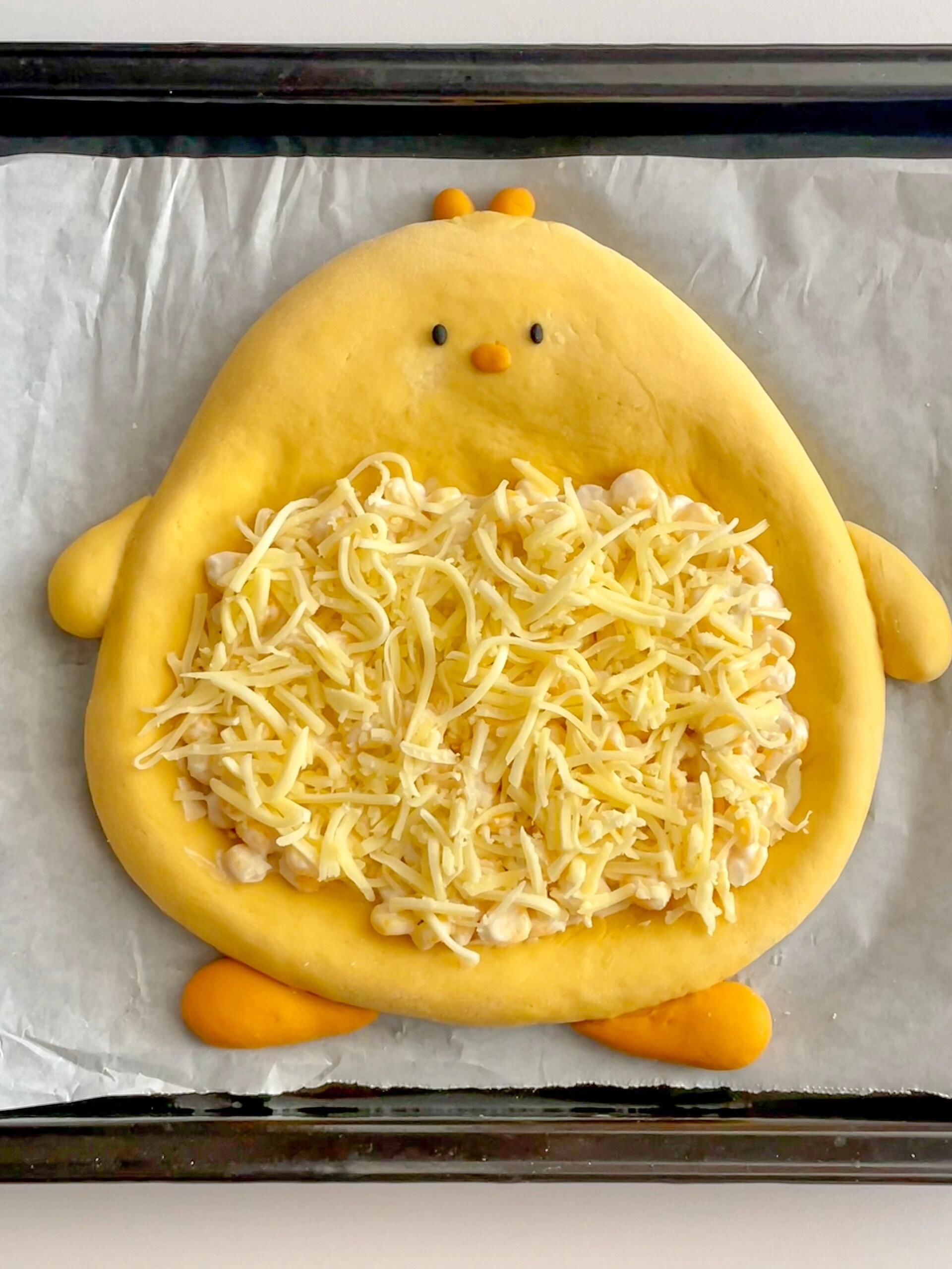 小黄鸡玉米芝士披萨