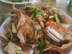 姜葱炒花蟹-七鲜渔港美食餐厅(巽寮湾海景店)