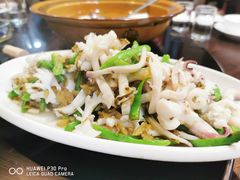 青椒炒目鱼-水根饭店