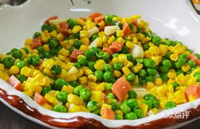 Green Bean and Corn Stir-Fry with Ham Sausage