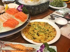 海鲜饼-青瓦餐厅·生鱼片·韩园烤肉(西塔店)