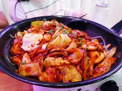 招牌辣鱿鱼五花肉煲-HOTISLAND海鸡岛·韩国料理(江南西店)