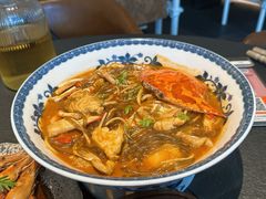 梭子蟹烧豆面-锦荟JINHUI·浙江小馆(上海荟聚店)