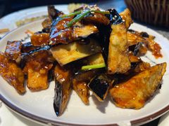 风味茄子-华盛园卷子王农家菜水库鱼