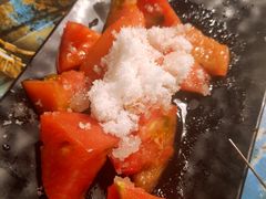 西红柿拌糖-特色油边心管烤串