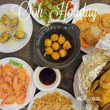 暮色下的海边[爱心]享受一顿海鲜盛宴