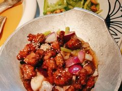 蒜香蜜汁排骨-绿茶餐厅(首开福茂店)