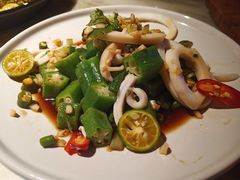 凉拌鱿鱼秋葵-绿茶餐厅(光谷世界城步行街店)